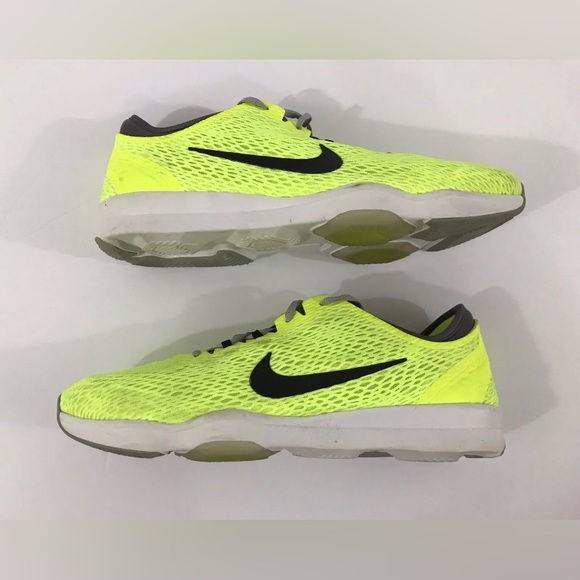 Nike Zoom Fit Training Women Neon Yellow Athletic Sneaker Shoes 704658-701 Sz 11 - Picture 10 of 12
